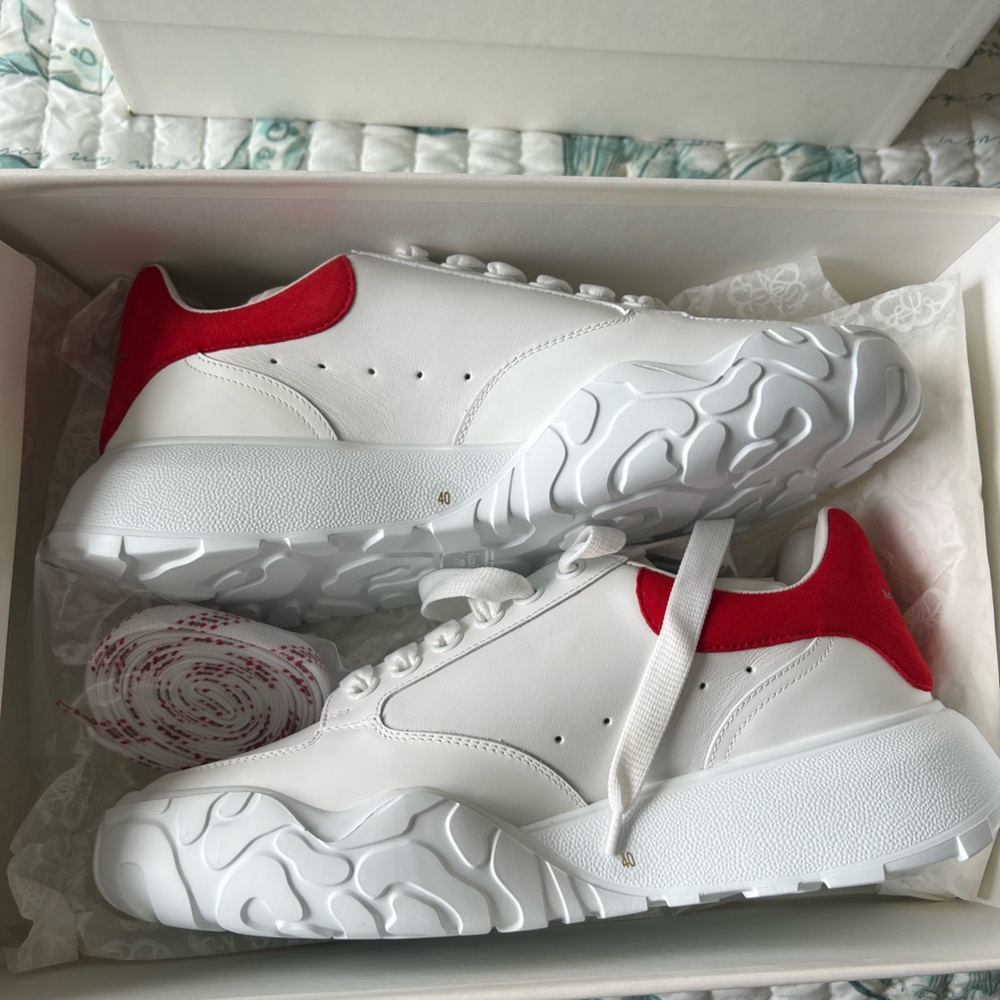 Alexander Mcqueen Size 10 Red / White